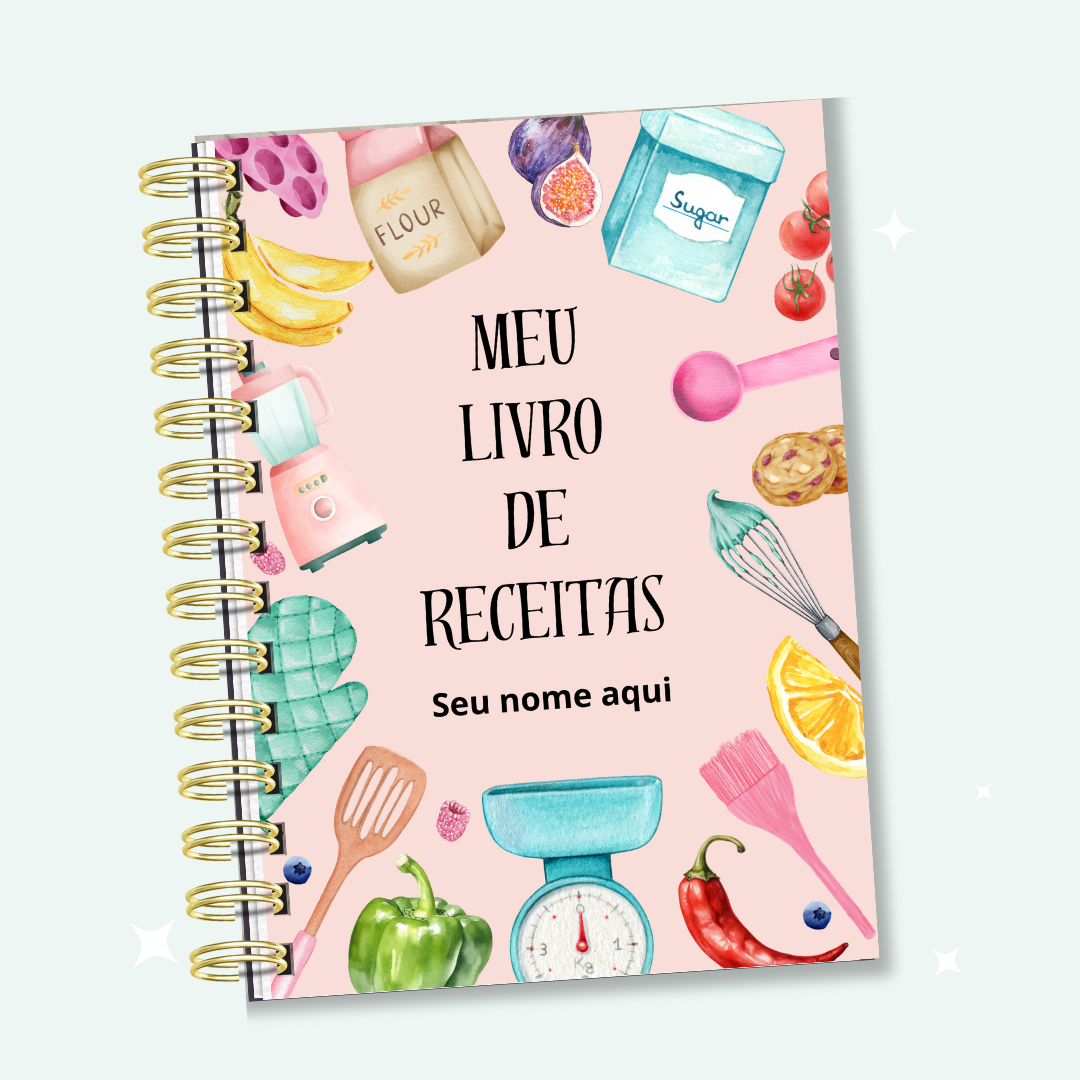Caderno de Receitas A Alegria de Cozinhar – Pinkkyfy, image size:1080x1080