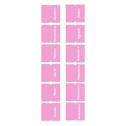 Abas separadoras mensais para agendas