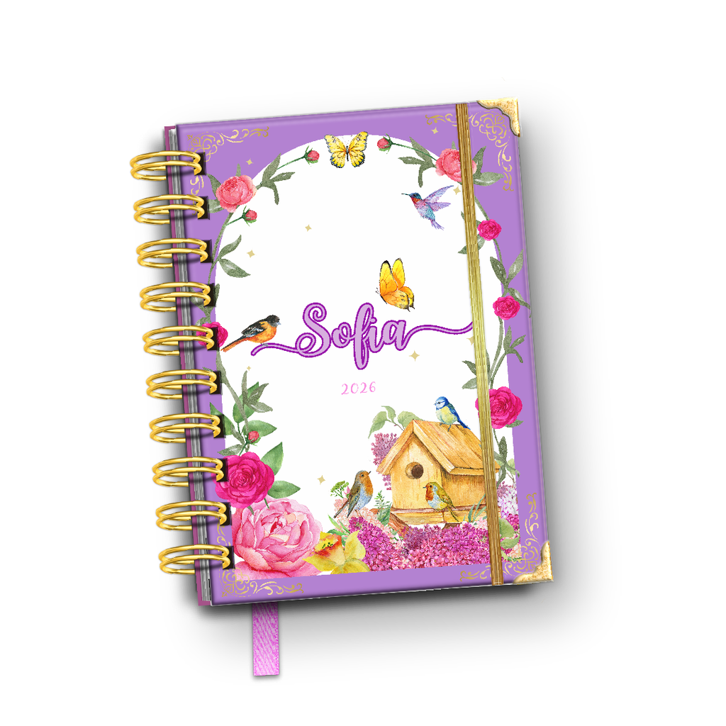 Agenda Diária Jardim Encantado (Mini A6) 2026 Sofia