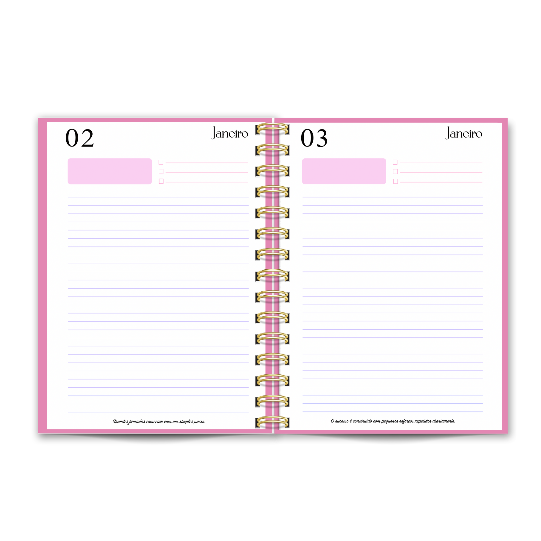 Agenda Personalizada de marcações/ ou diária com 1 dia por página