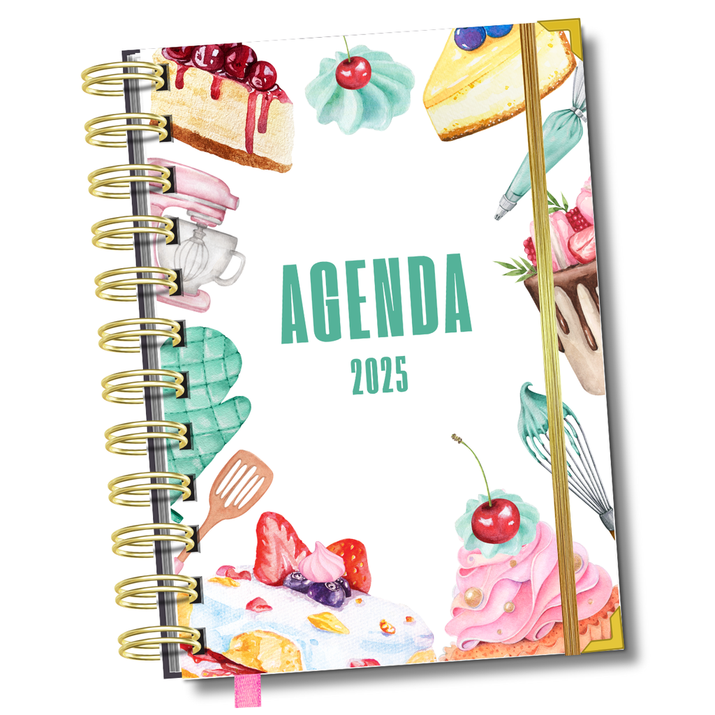 Agenda Tema Bolos Cake  2025 Semanal