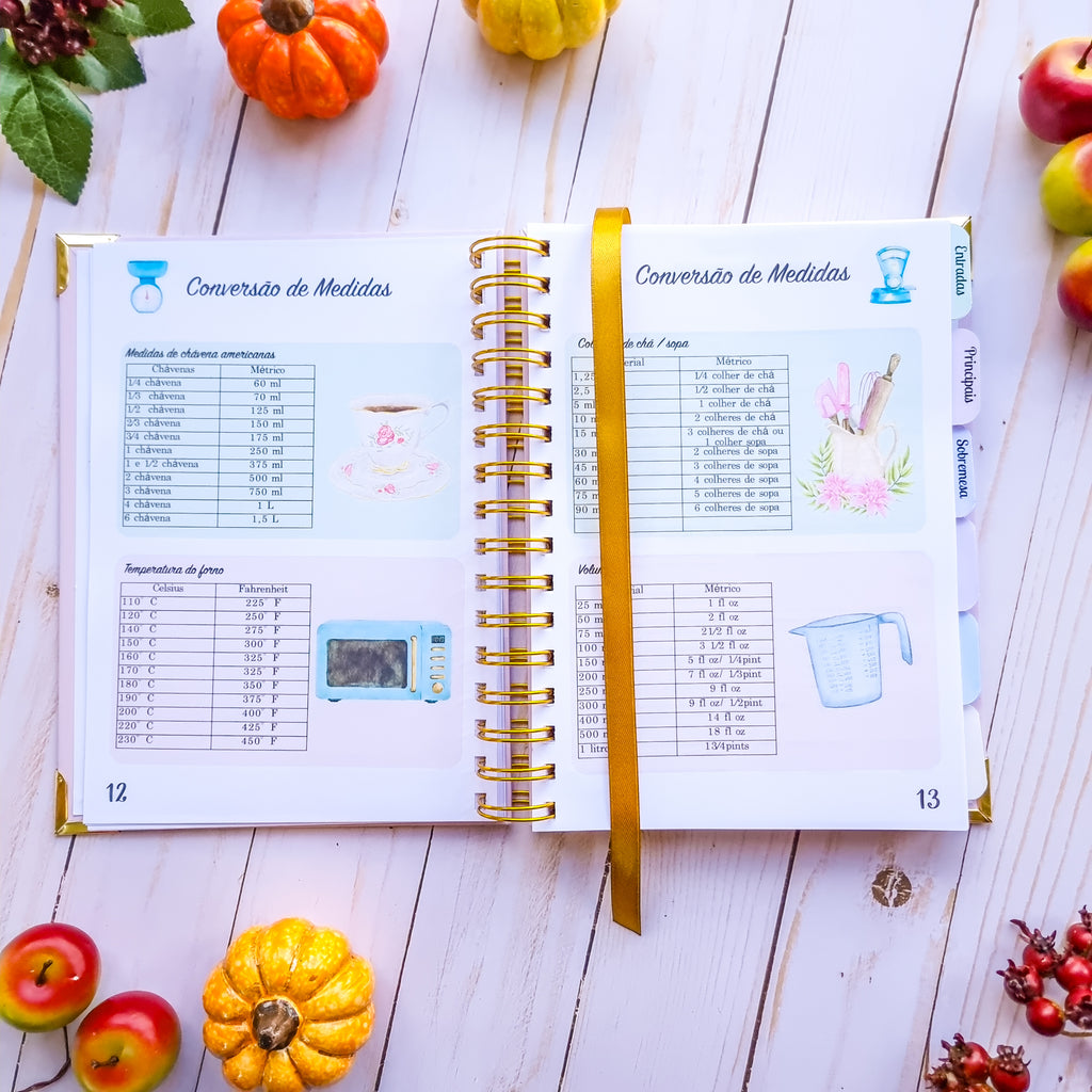 Caderno de Receitas A Alegria de Cozinhar