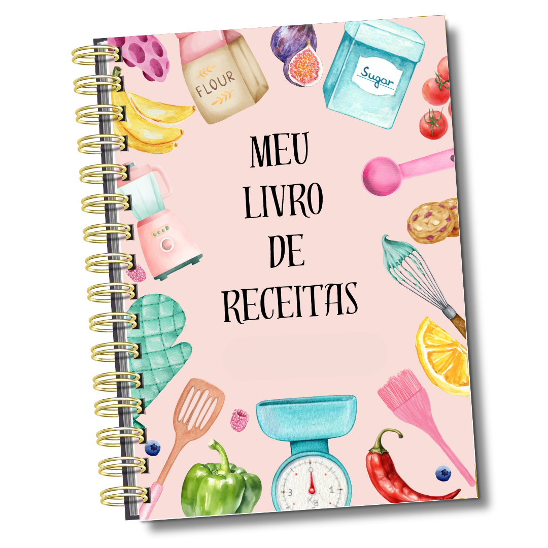 Caderno de Receitas Básico A Alegria de Cozinhar
