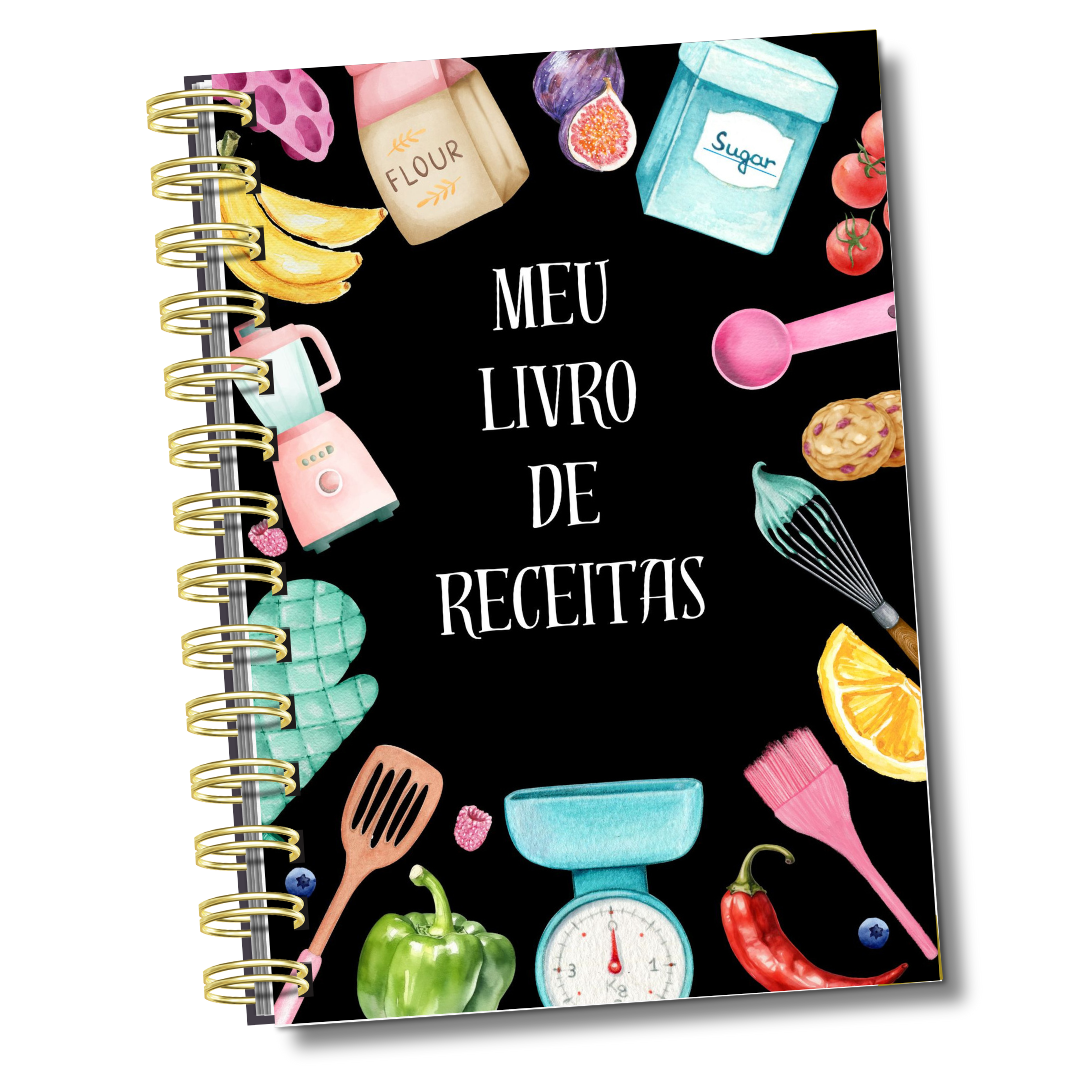 Caderno de Receitas Básico A Alegria de Cozinhar