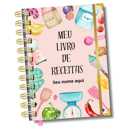 Caderno de Receitas Personalizado A Alegria de Cozinhar