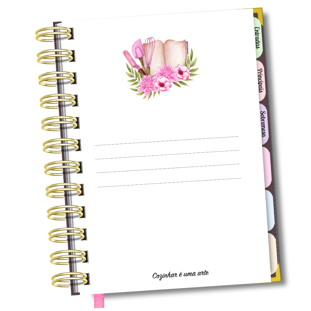 Caderno de Receitas Básico A Alegria de Cozinhar