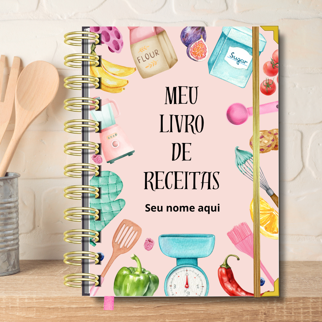 Caderno de Receitas Personalizado A Alegria de Cozinhar