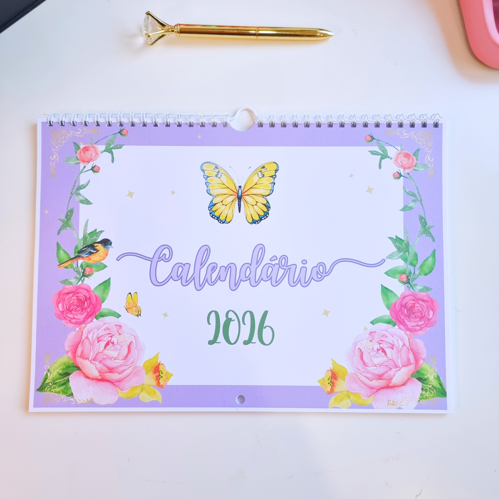 Calendário 2026 Jardim Encantado