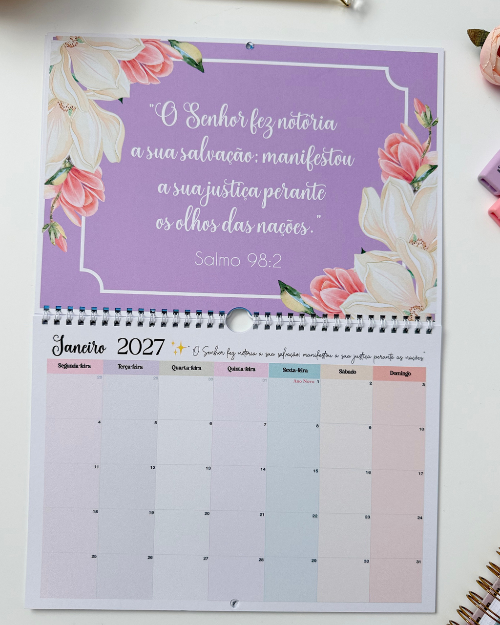 Calendário 2026/2027 Salmos Bíblicos
