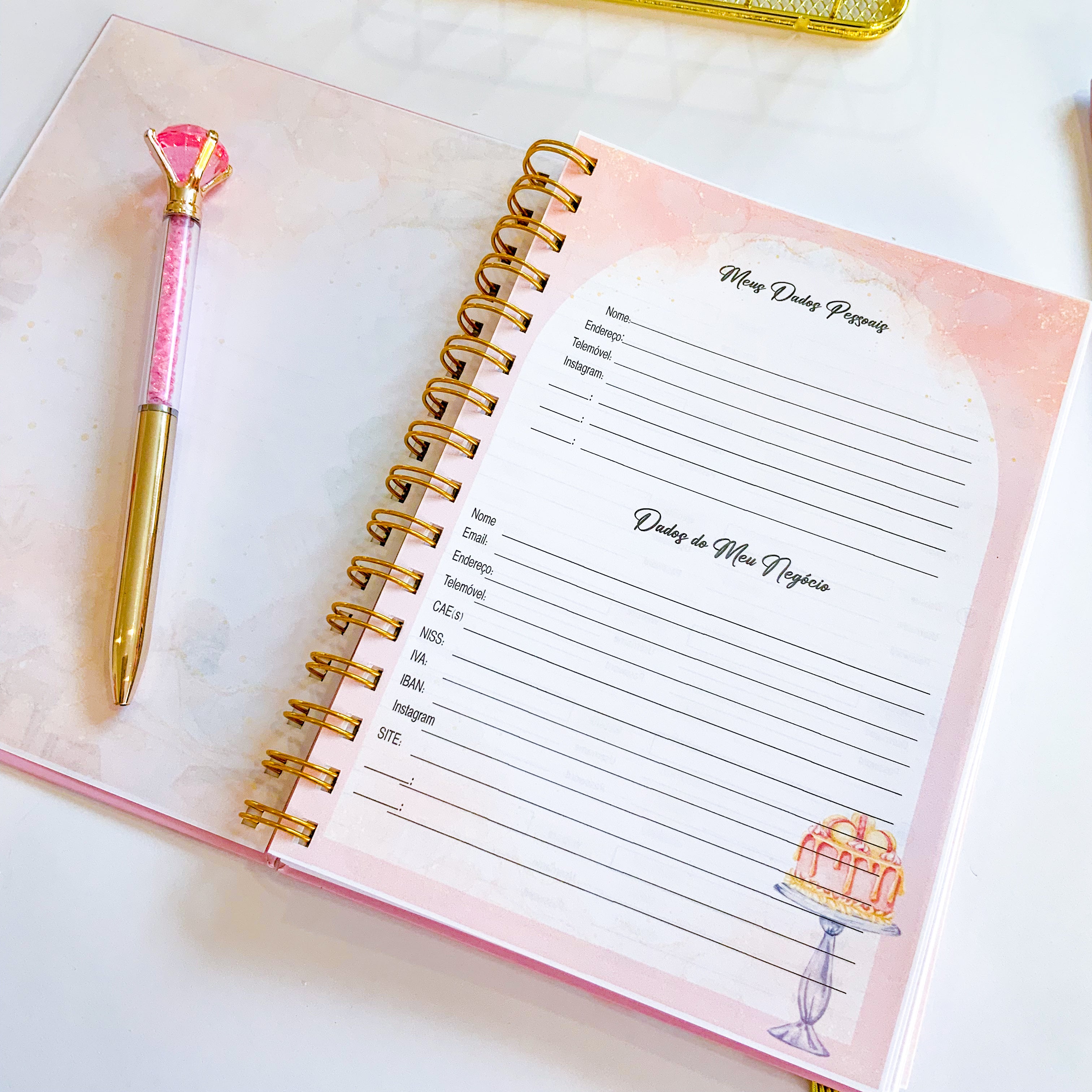 Agenda Tema Bolos Cake  2025 Semanal