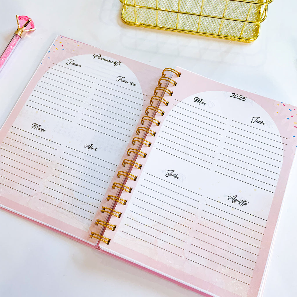 Agenda Tema Bolos Cake  2025 Semanal