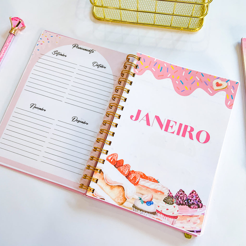Agenda Tema Bolos Cake  2025 Semanal