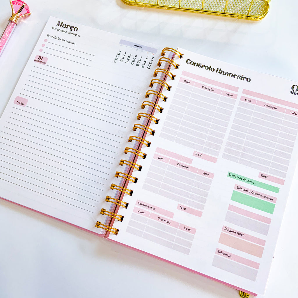 Agenda Tema Bolos Cake  2025 Semanal