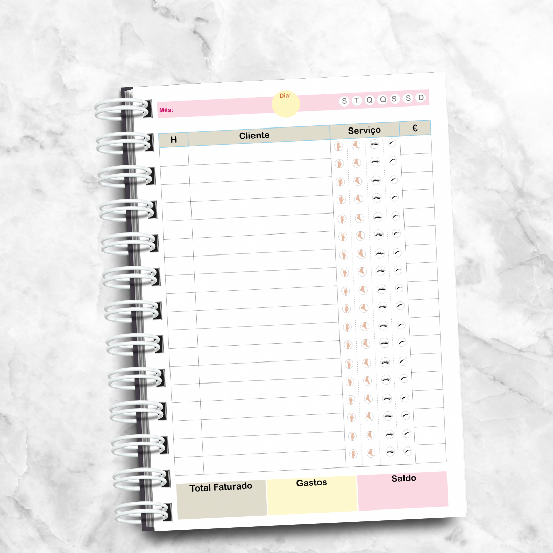 Planner de Agendamentos para Marcações de Clientes para vários tipos de serviços