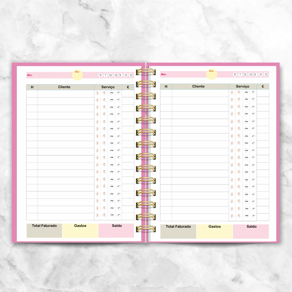 Planner de Agendamentos para Marcações de Clientes para vários tipos de serviços