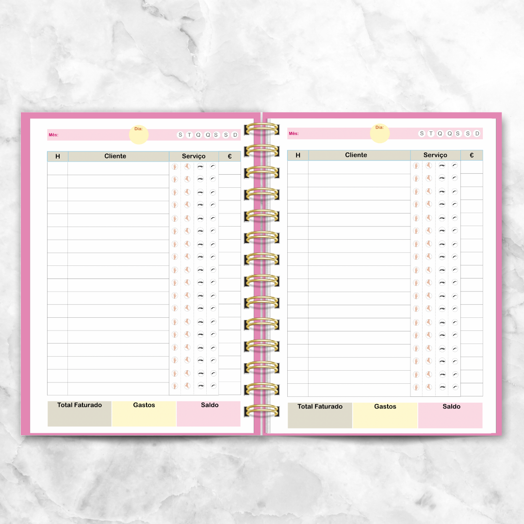 Planner de Agendamentos para Marcações de Clientes para vários tipos de serviços