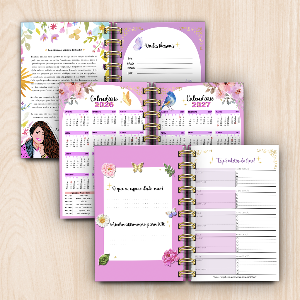 Agenda Diária Jardim Encantado (Mini A6) 2026 Sofia