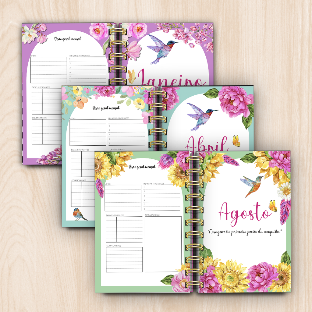 Agenda Diária Jardim Encantado (Mini A6) 2026 Sofia