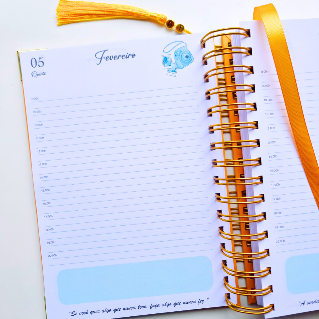 Agenda tema viagem Live, Love, Travel