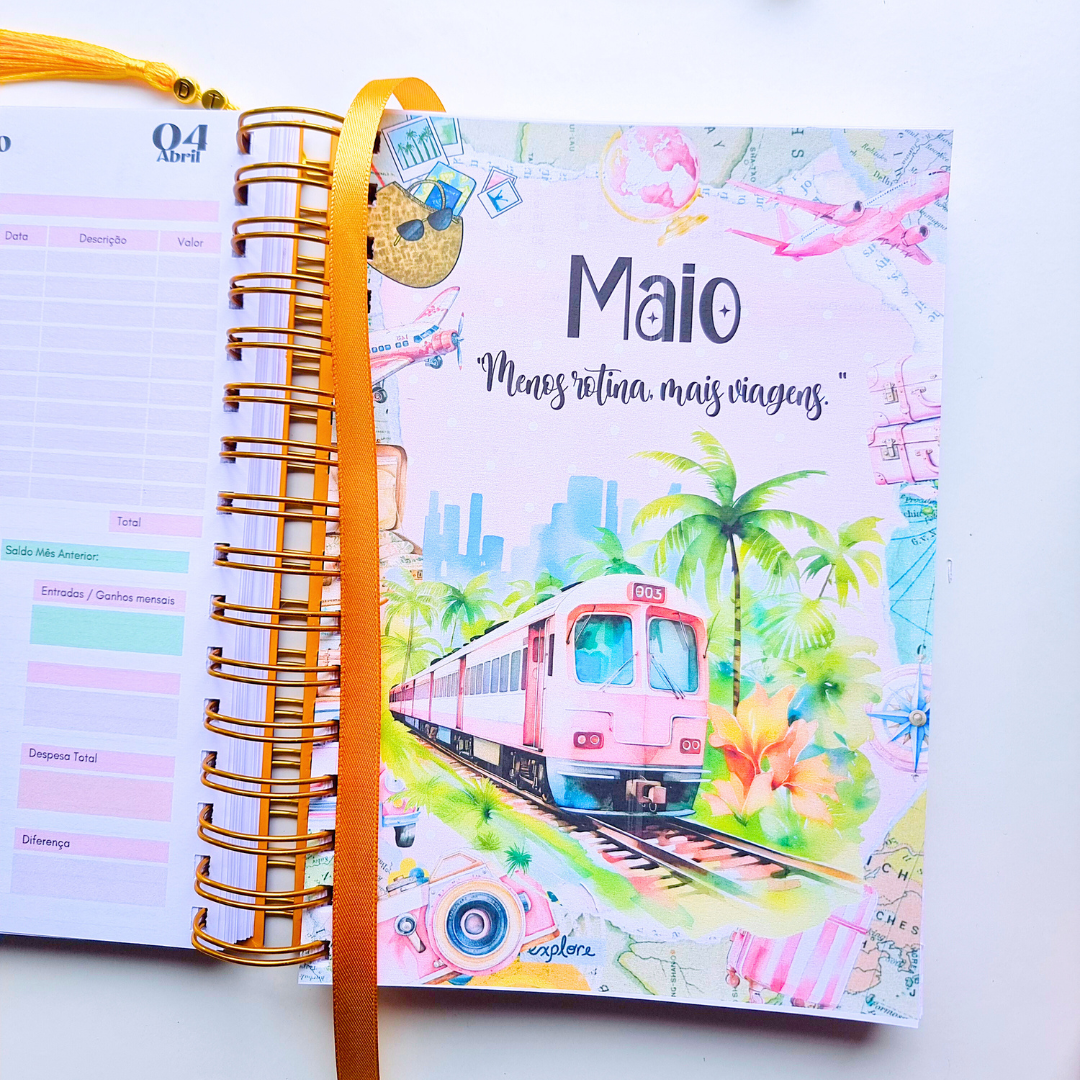 Agenda tema viagem Live, Love, Travel