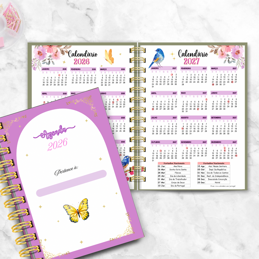 Agenda semanal vertical 2026