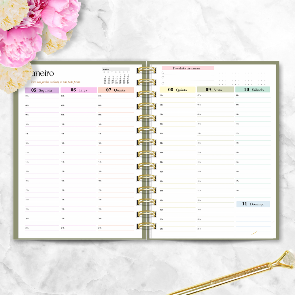 Agenda semanal vertical 2026