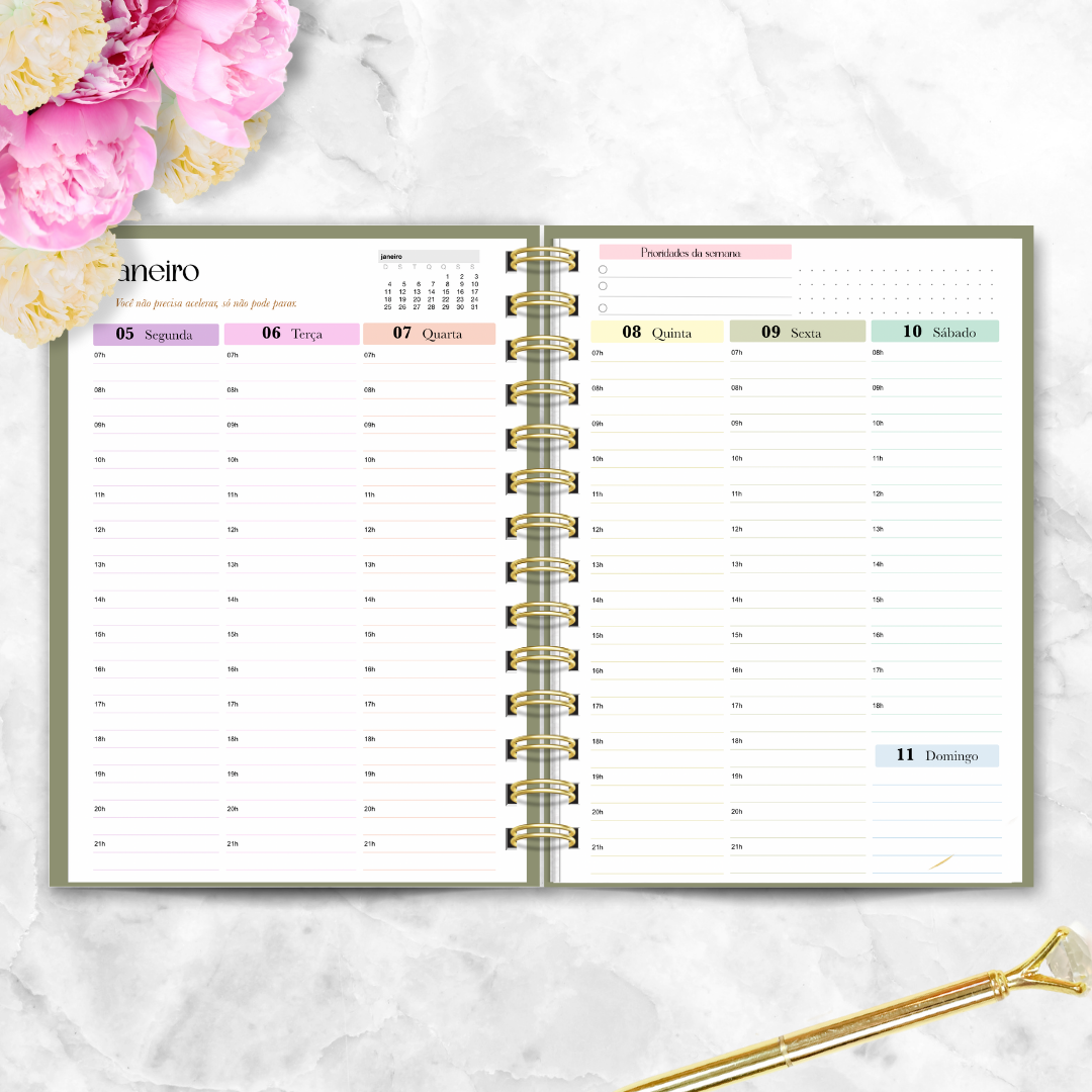 Agenda semanal vertical 2026