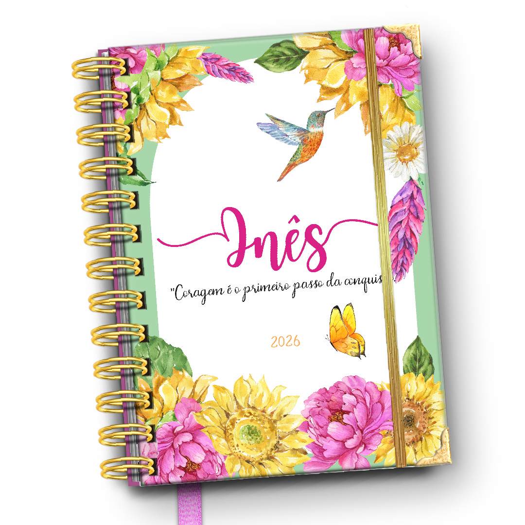 Agenda Diária 2026 Jardim Encantado Inês