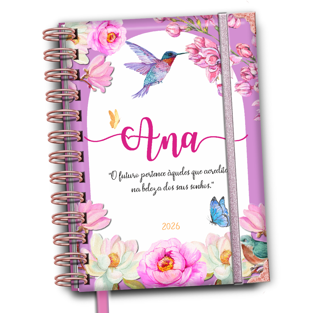 Agenda Diária 2026 Jardim Encantado Maria Ana