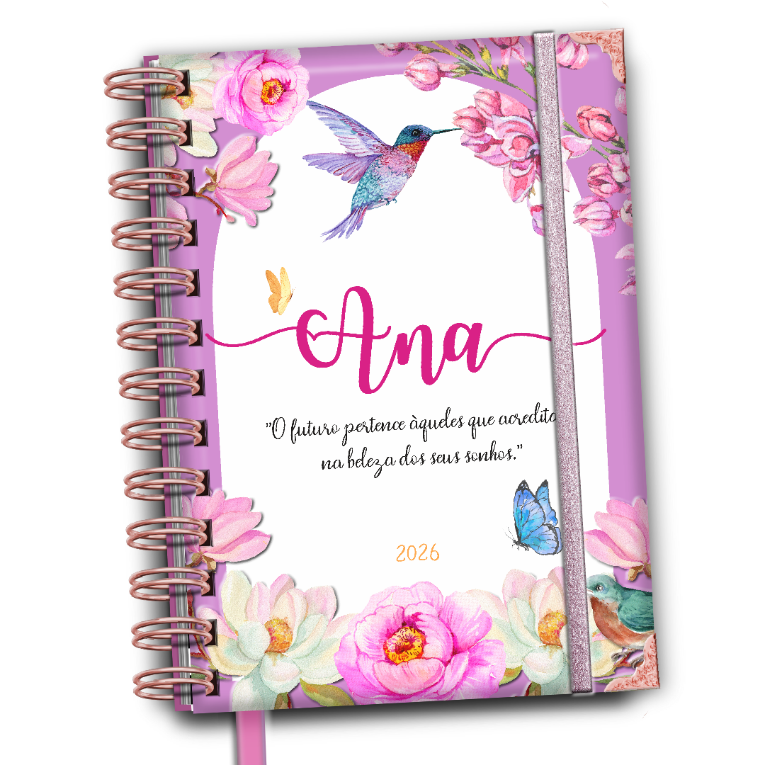 Agenda Diária Jardim Encantado (Mini A6) 2026 Sofia