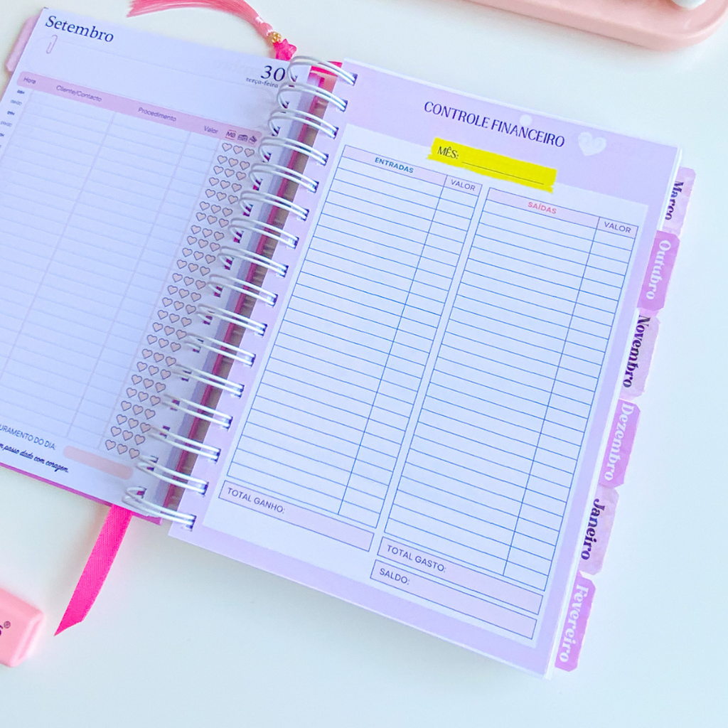 Agenda de marcações e agendamentos profissional capa Nail Designer