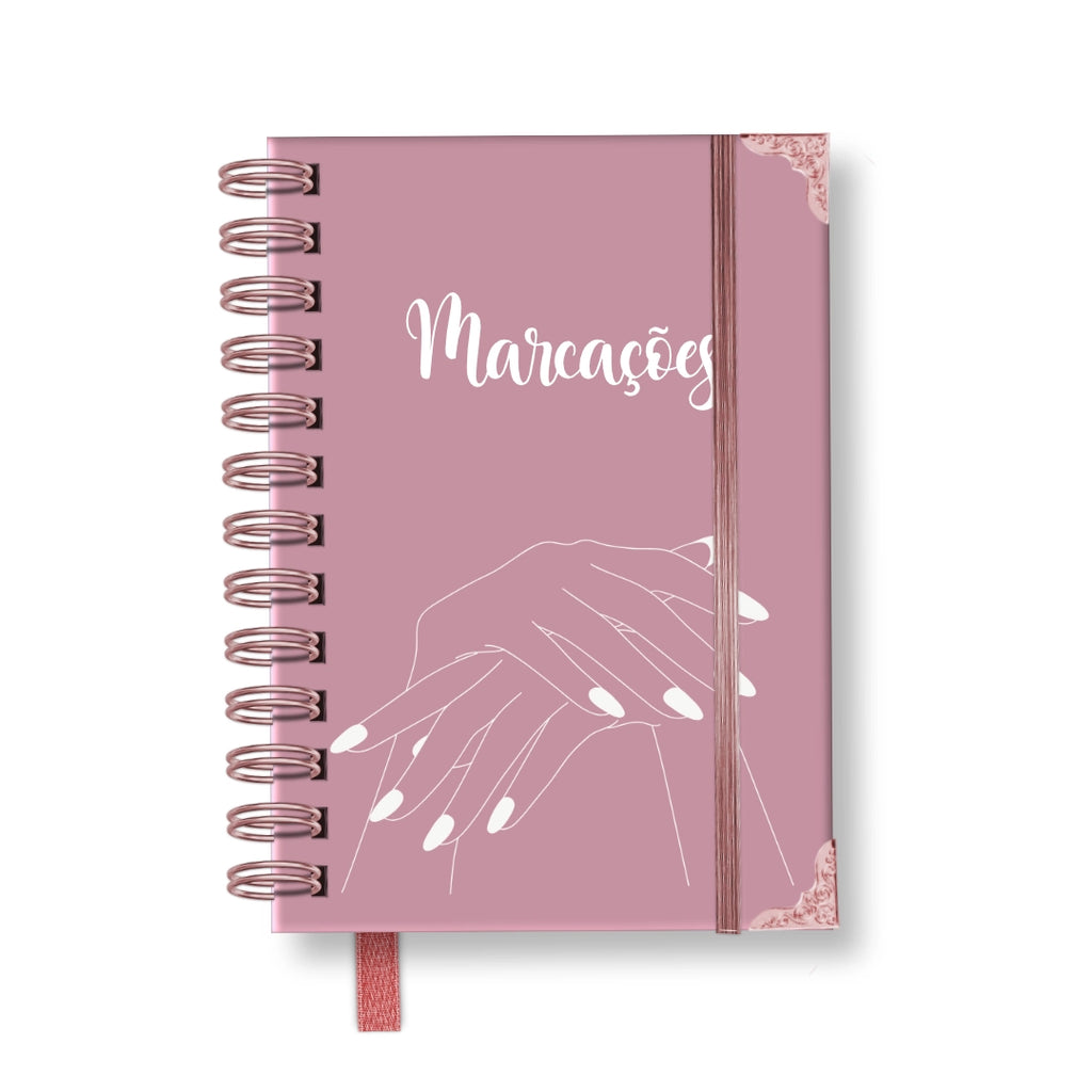 Agenda de marcações e agendamentos profissional rose