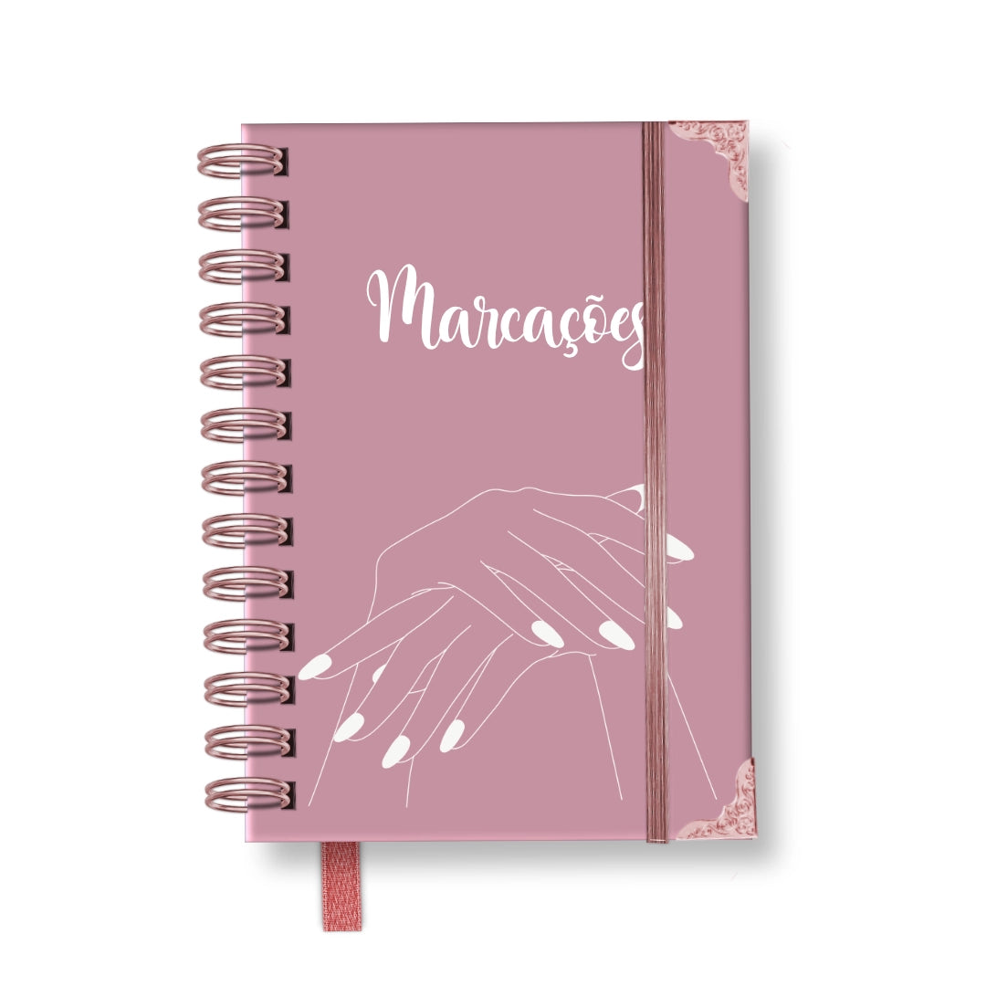Agenda de marcações e agendamentos profissional rose