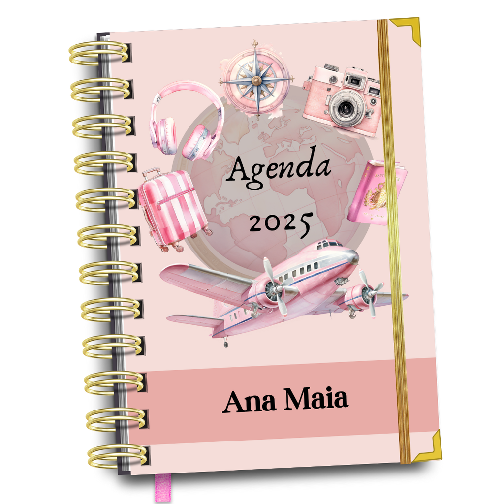 Agenda tema viagem Live, Love, Travel