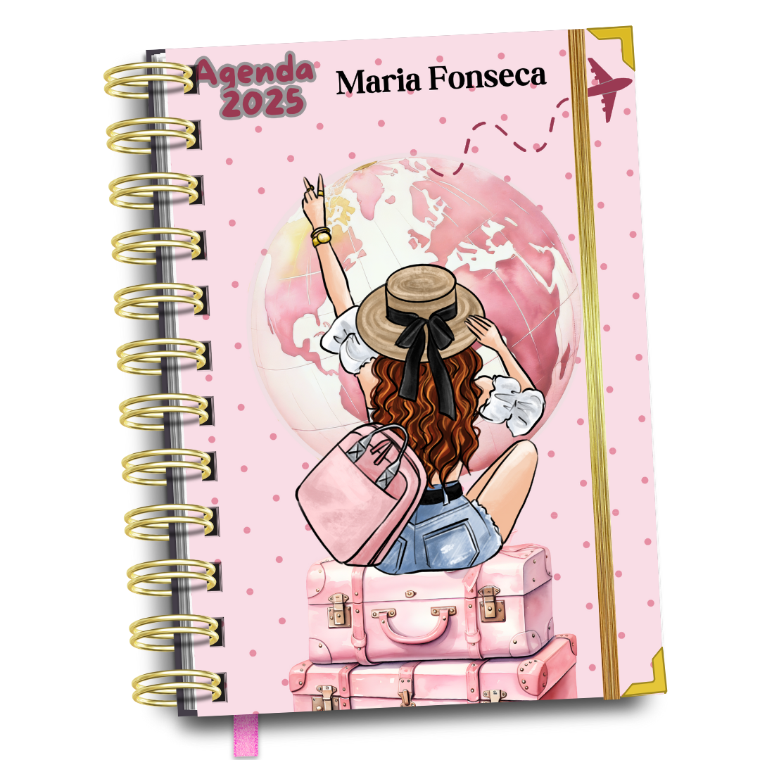 Agenda tema viagem Live, Love, Travel