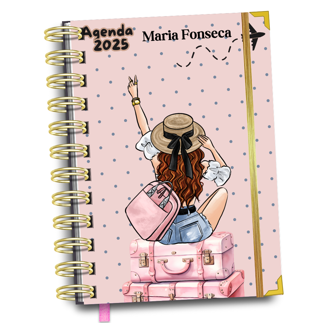 Agenda tema viagem Live, Love, Travel