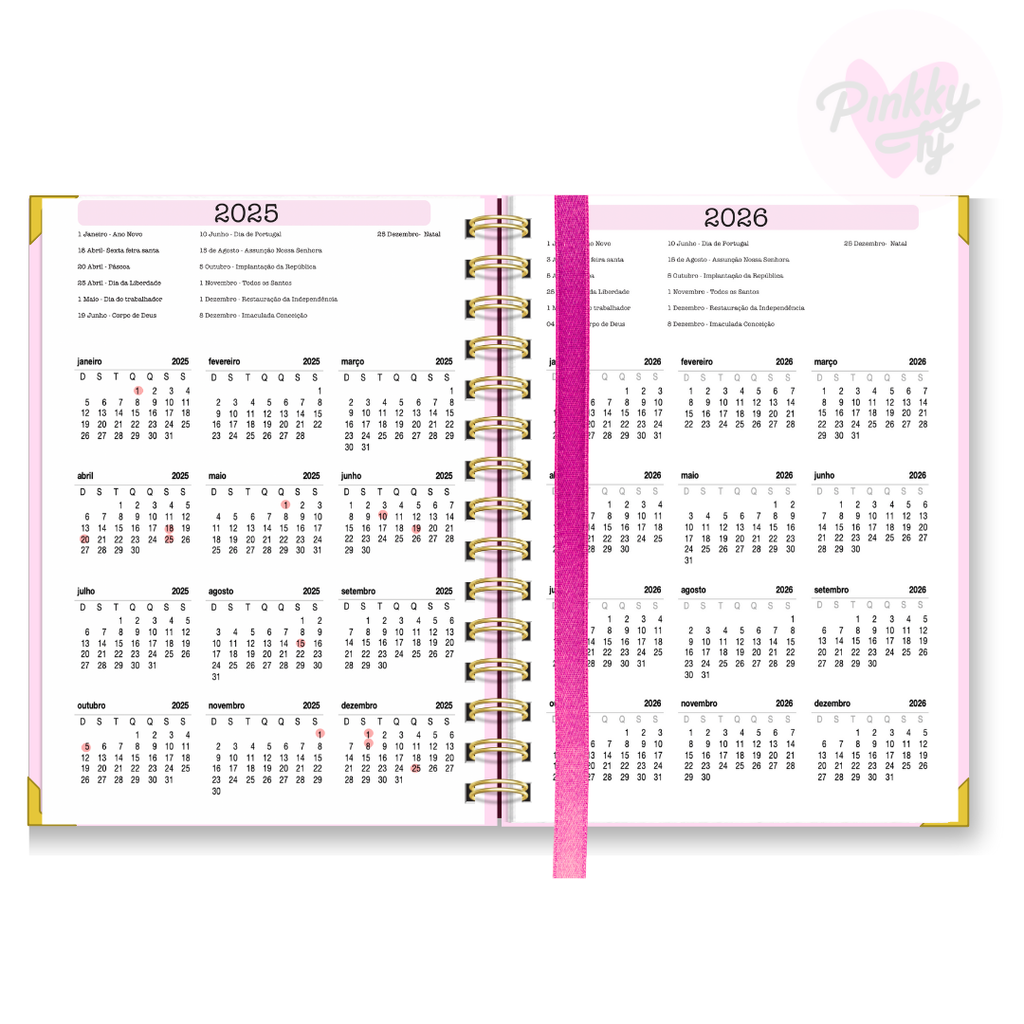 Agenda Nail Design 2025 (Marcações 1 dia p/ pág)