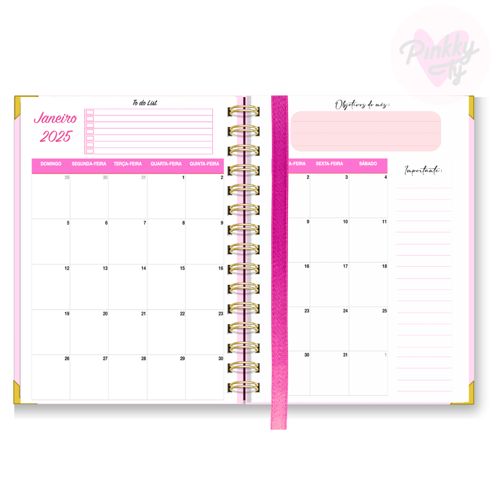 Agenda Nail Design 2025 (Marcações 1 dia p/ pág)