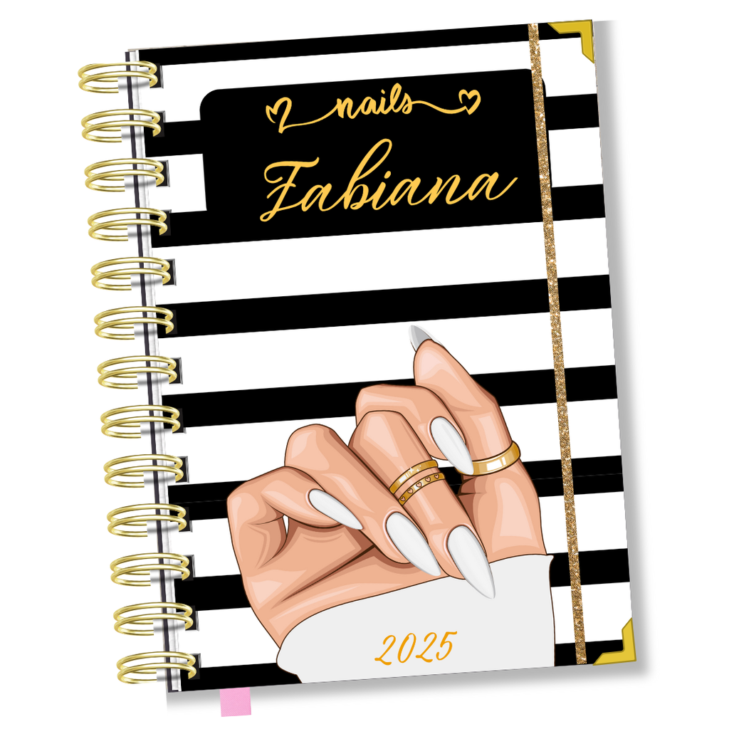 Agenda Nail Design 2025 (Marcações 1 dia p/ pág)