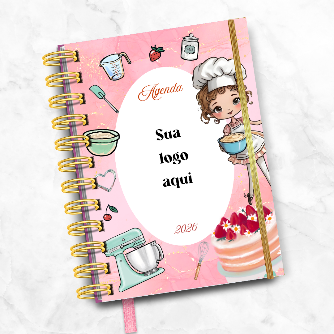 Agenda semanal Pastelaria Cake Design 2026