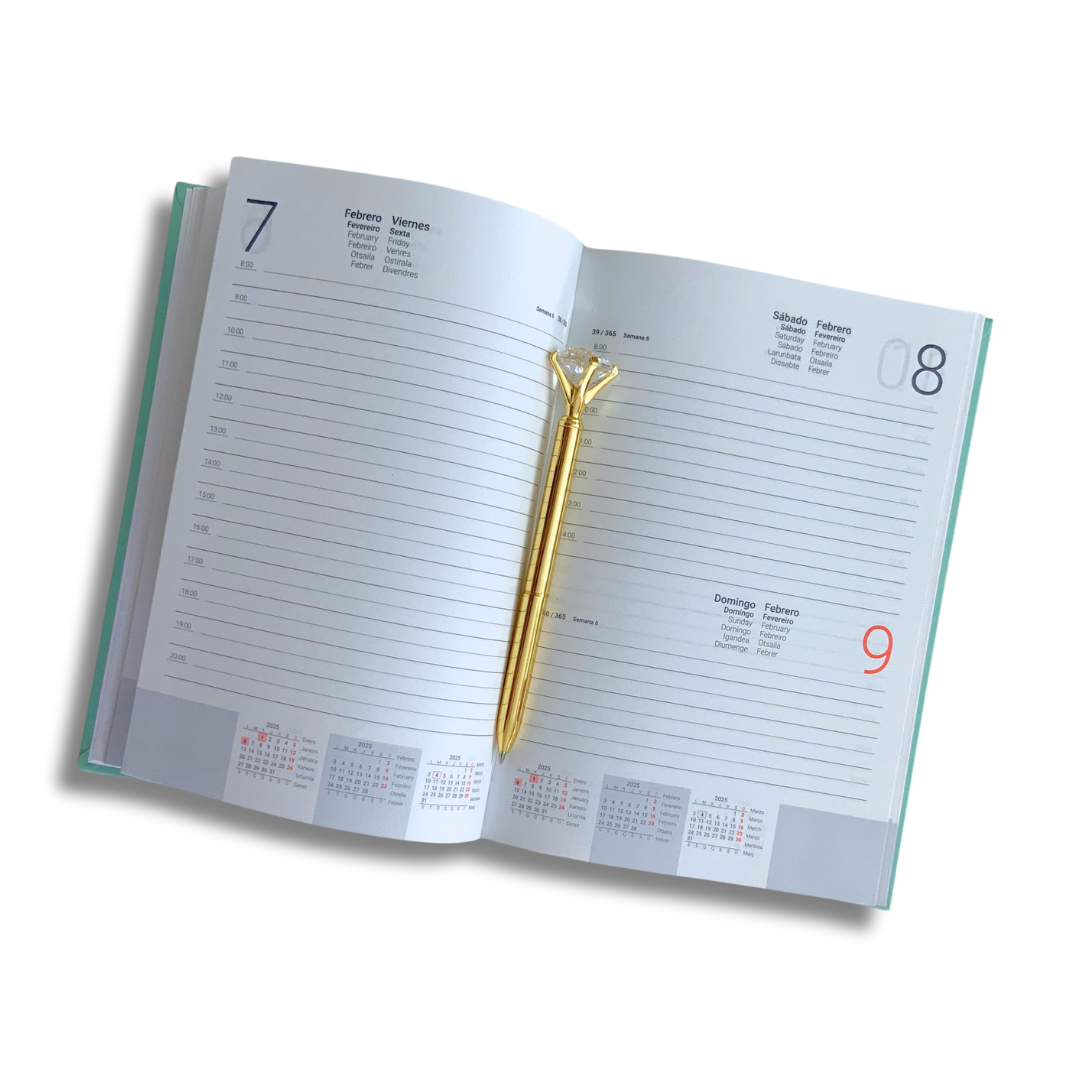 Agenda Básica Diária Verde