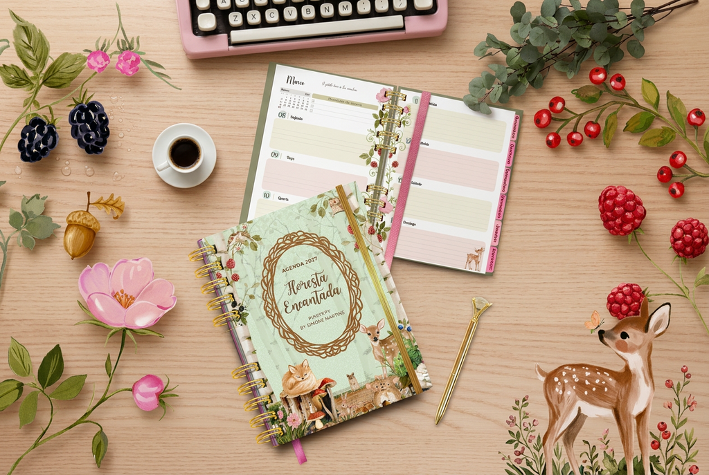 Agenda Semanal Ilustrada Floresta Encantada