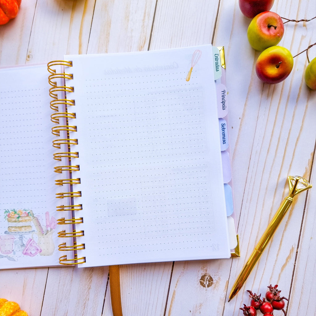 Caderno de Receitas Básico A Alegria de Cozinhar