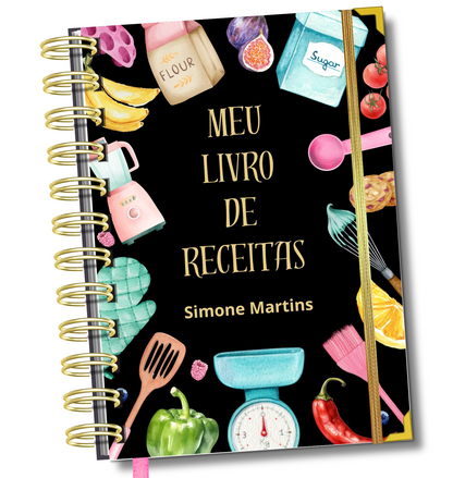 Caderno de Receitas Personalizado A Alegria de Cozinhar