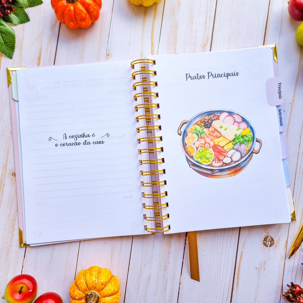 Caderno de Receitas A Alegria de Cozinhar