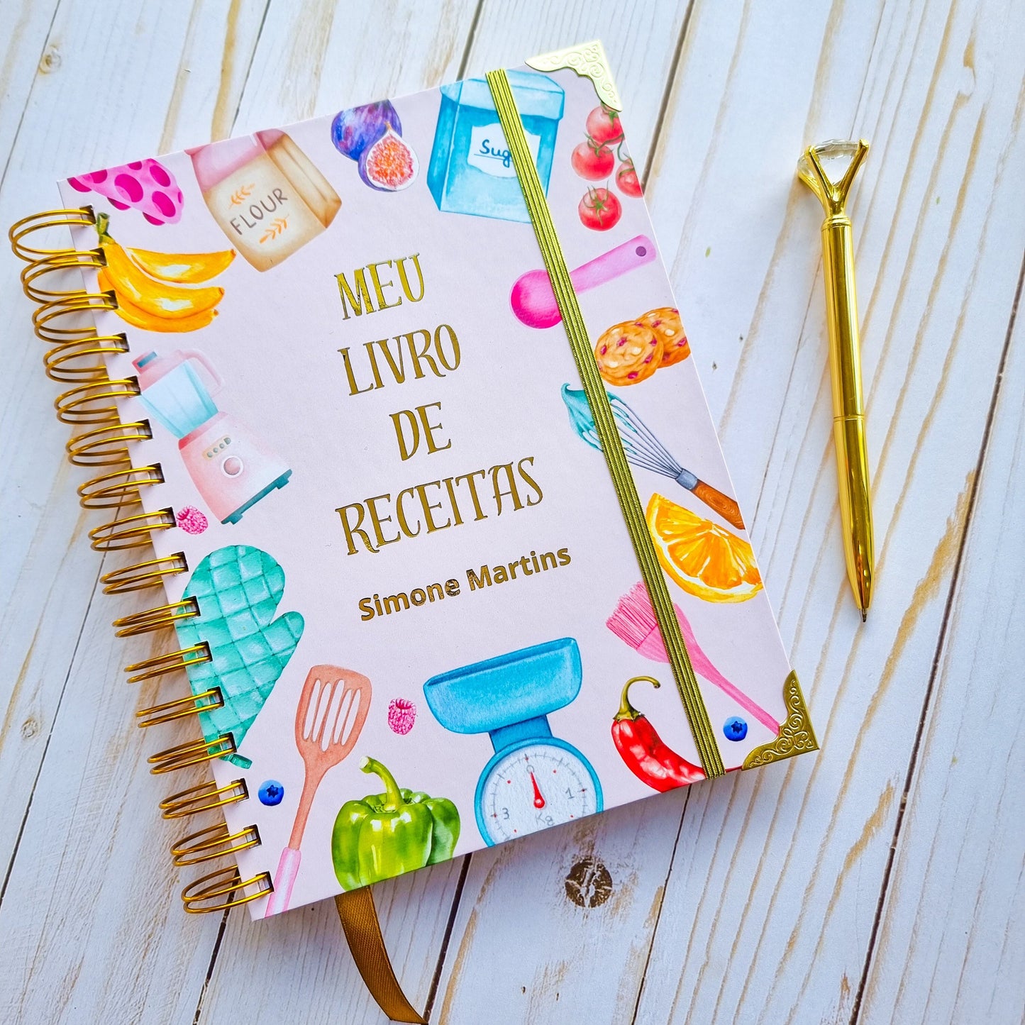 Caderno de Receitas Personalizado A Alegria de Cozinhar