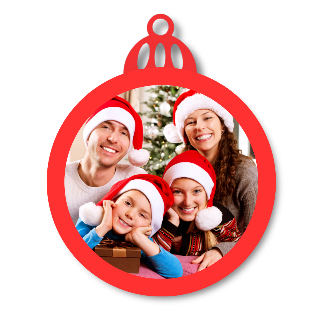 Ornamento com foto bola de natal