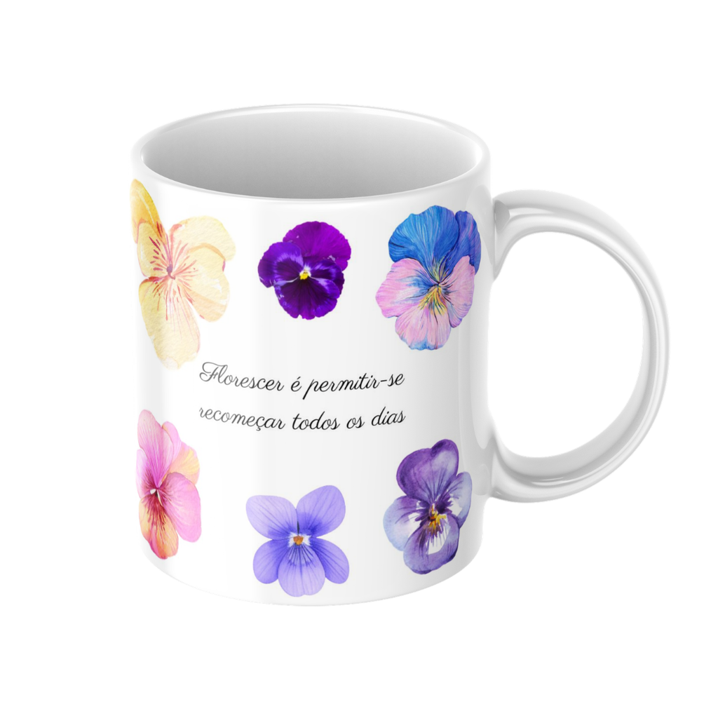 Caneca especial dia da mãe amor-perfeito