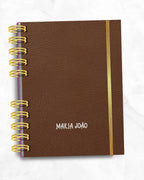 Agenda em Pele Ecológica Elegante e Minimalista