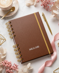 Agenda em Pele Ecológica Elegante e Minimalista